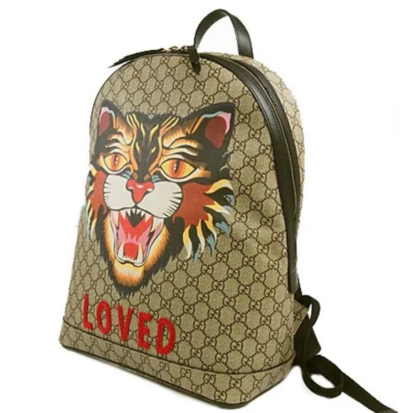 GUCCI LOVED GG Supreme Angry Cat Ruck Sack Backpack Unisex Rare limited  offers?